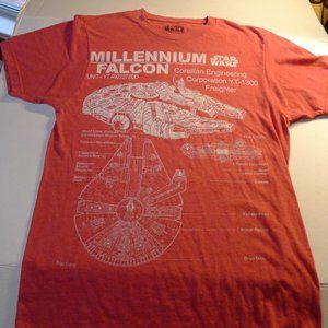 Star Wars Millennium Falcon T shirt Adult Unisex small